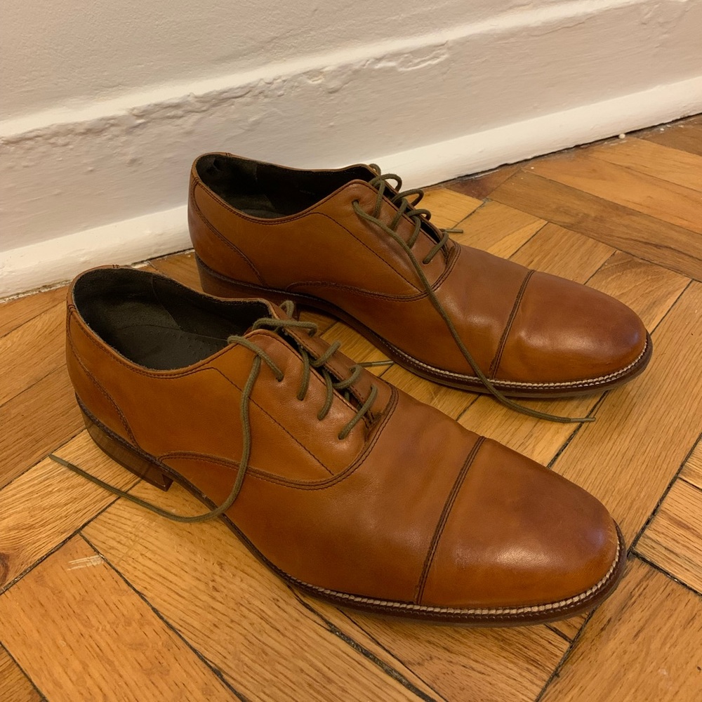 Cole Hana Brown Leather Oxford Dress Shoes